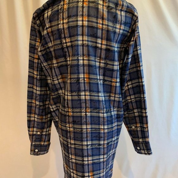 Burberry London Chava Scribble Check SILK Shirt Blouse Size US 4 NWT Navy $490 - Picture 5 of 7